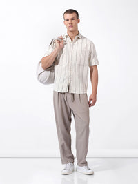 The Indian Garage Co Men Drop Crotch Loose Fit Harem Trousers
