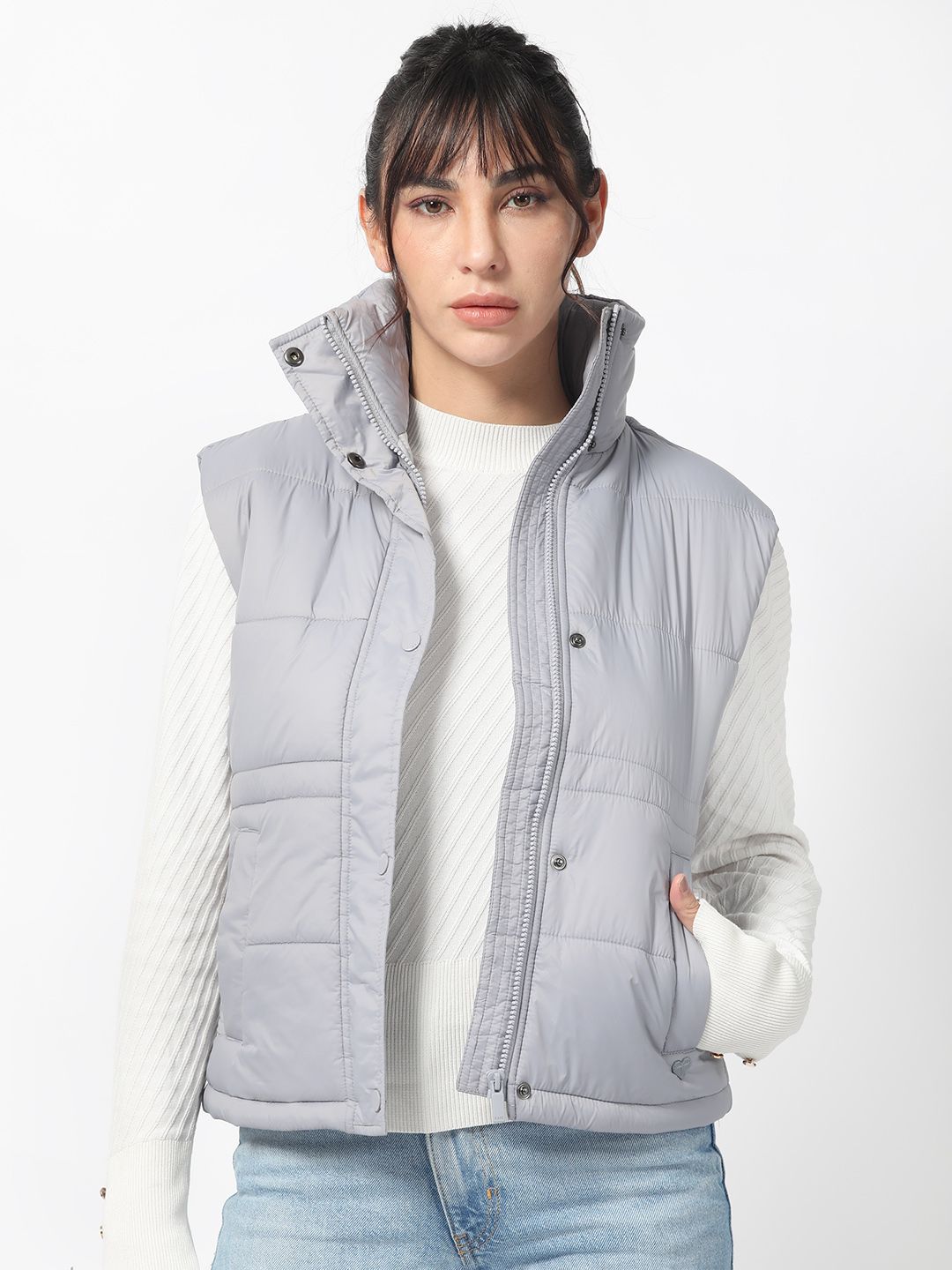 RAREISM Women Purple Solid Padded Jacket