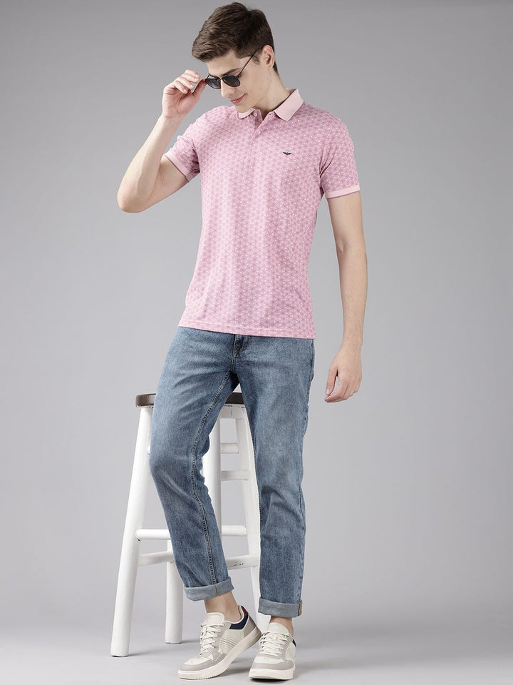 Park Avenue Printed Polo Collar Slim Fit T-shirt