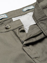 The Indian Garage Co Men Solid Slim Fit Chinos Trousers