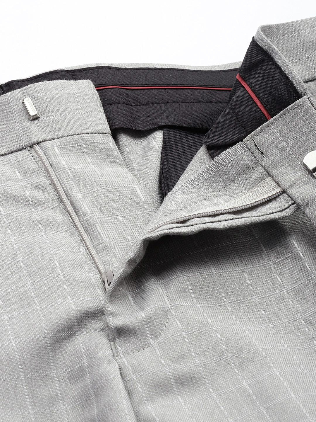 Park Avenue Men Checked Formal Trousers