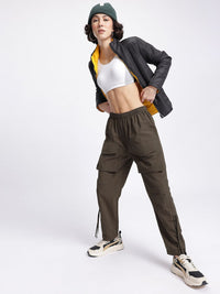 DressBerry Women Everyday Rebel Ruched Tie-Ups Cargo-Style Track Pants