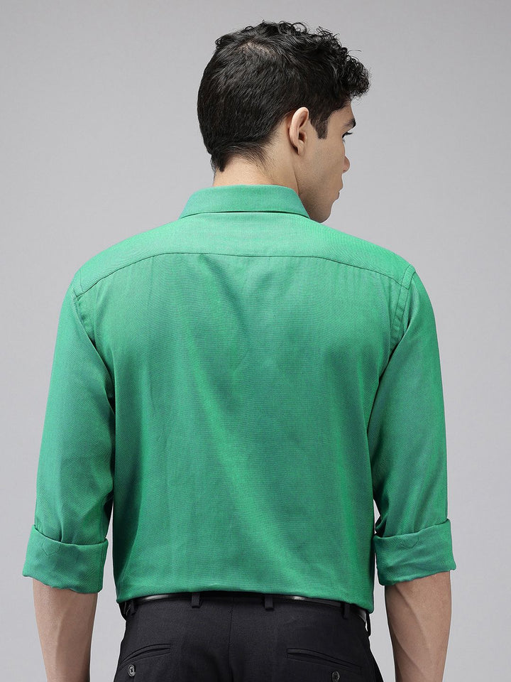 Park Avenue Pure Cotton Self Design Slim Fit Formal Shirt