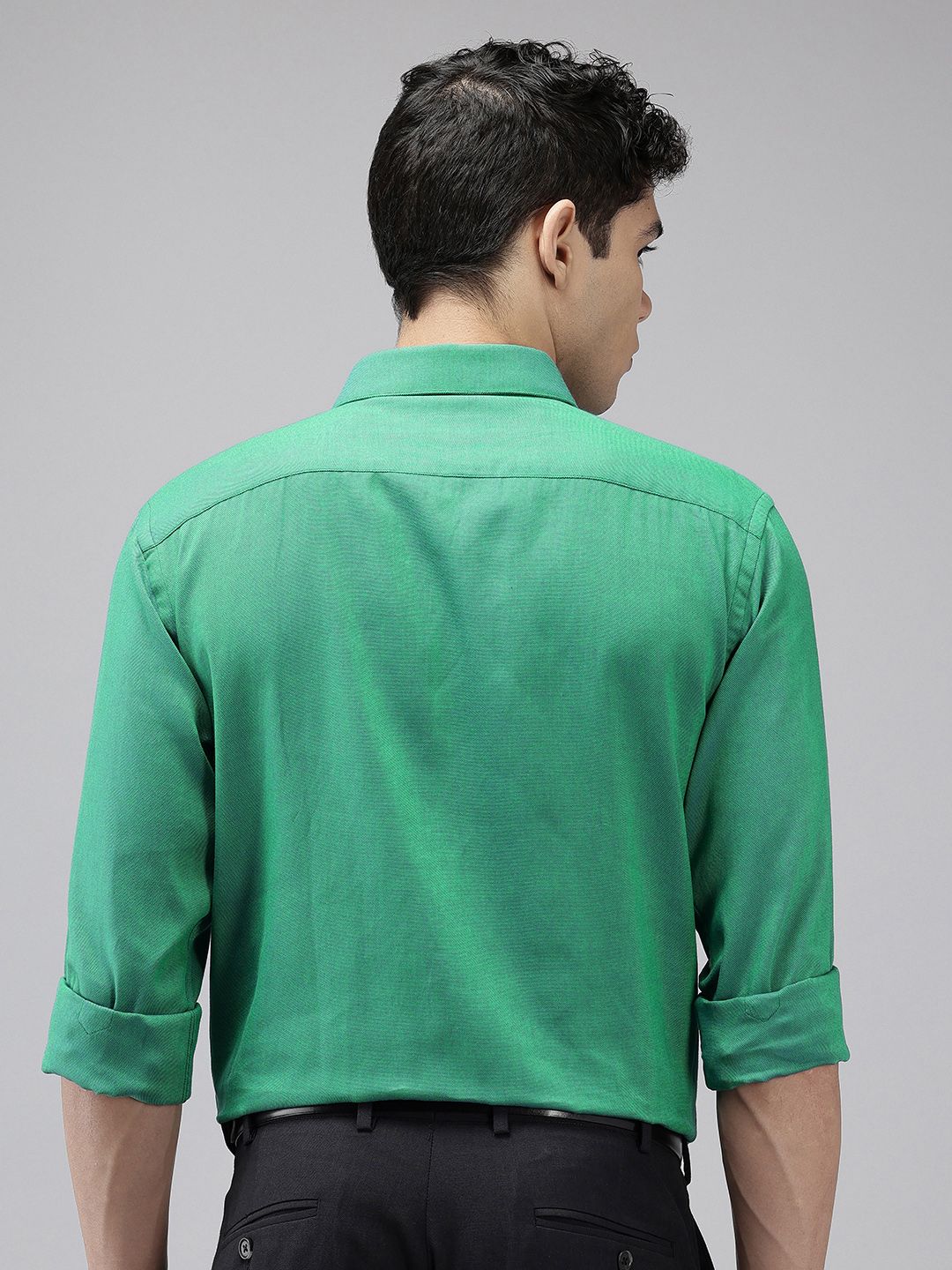 Park Avenue Pure Cotton Self Design Slim Fit Formal Shirt