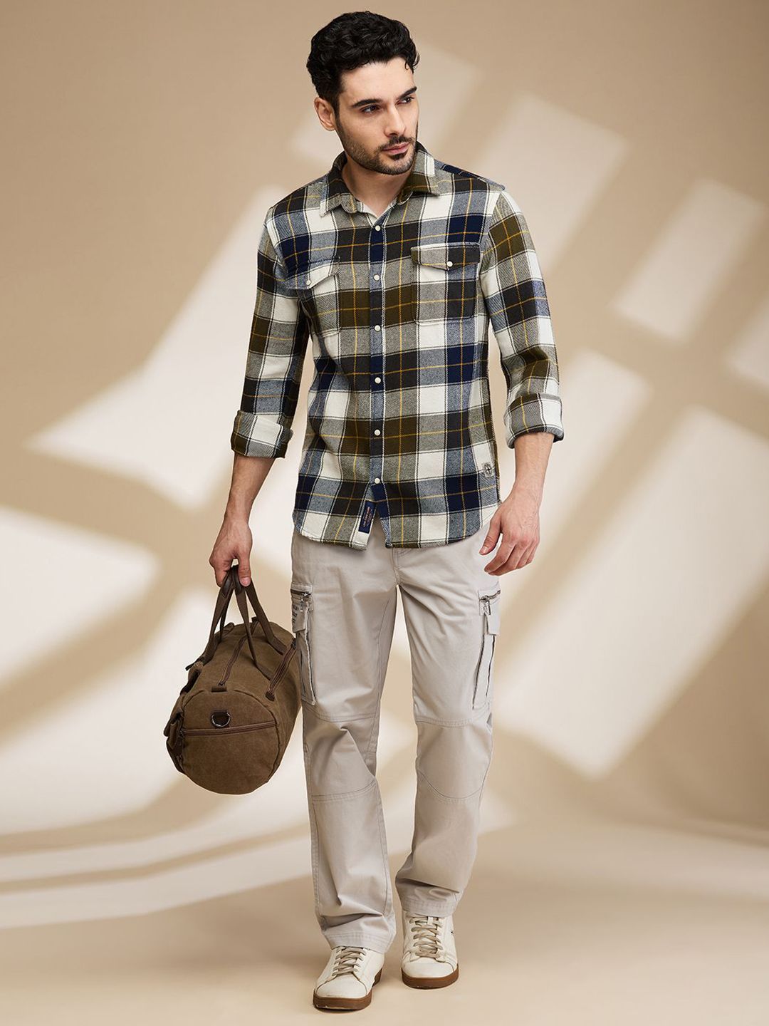 Being Human Men Slim Fit Tartan Checks Opaque Checked Casual Shirt