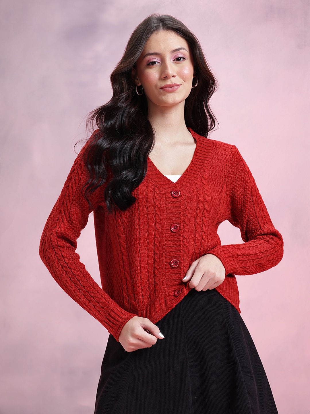 DressBerry Cable Knit Cardigan