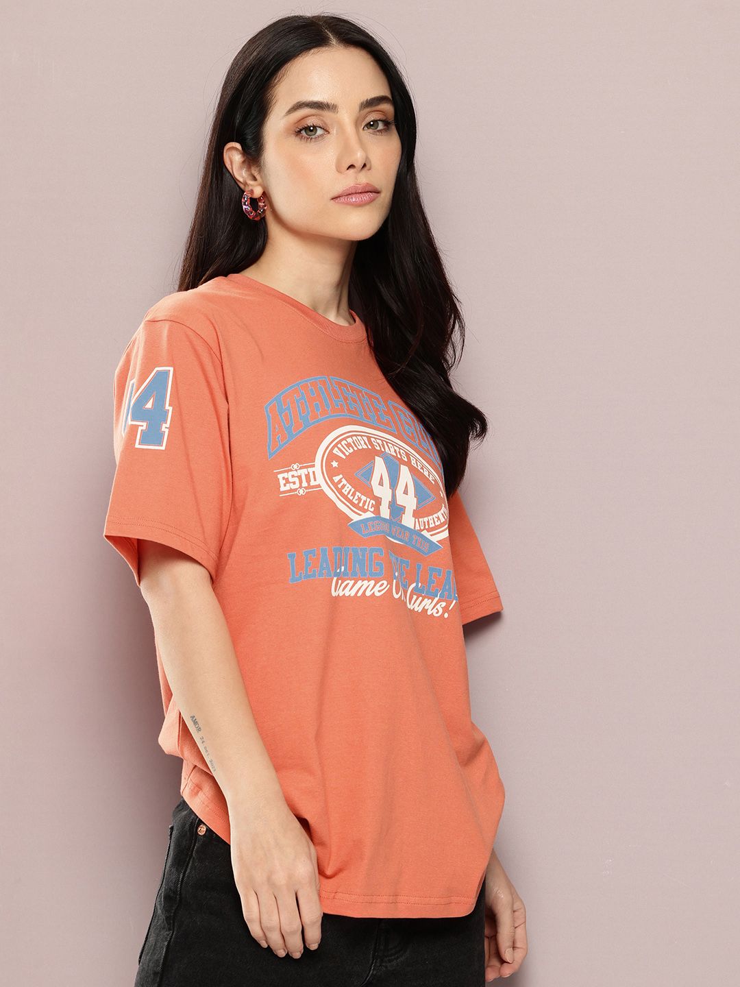 Dillinger Women Short Sleeve Oversized Printed Tshirt