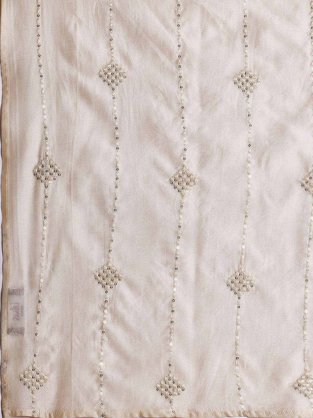 Libas Floral Embroidered Regular Thread Work Kurta With Trousers & Dupatta