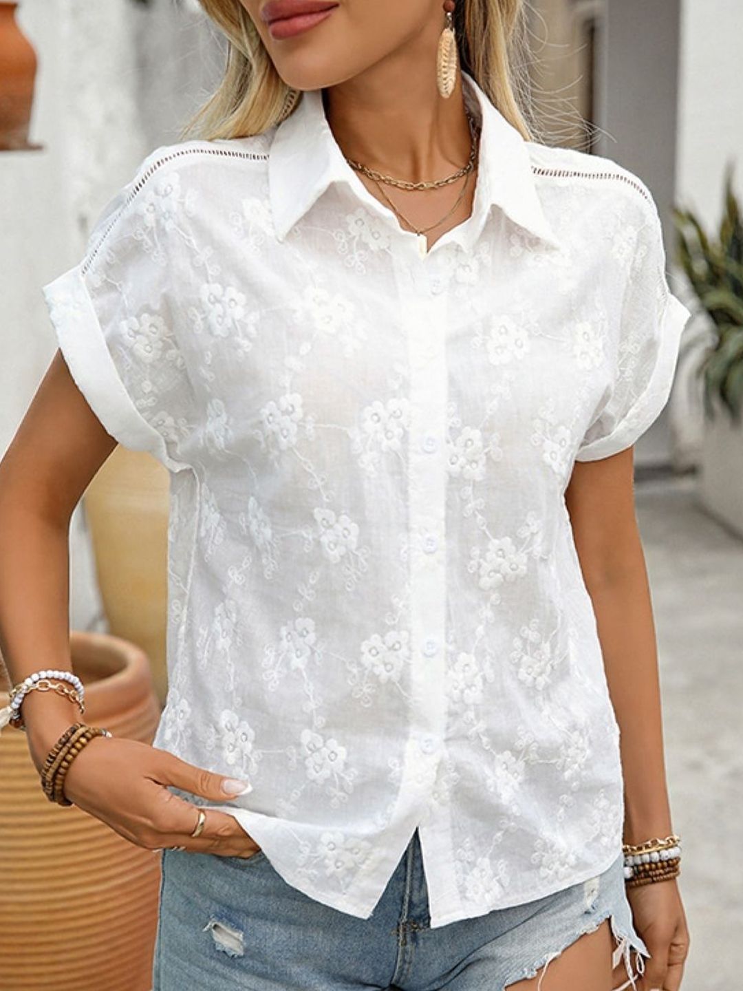 all about you Original Spread Collar Casual Shirt