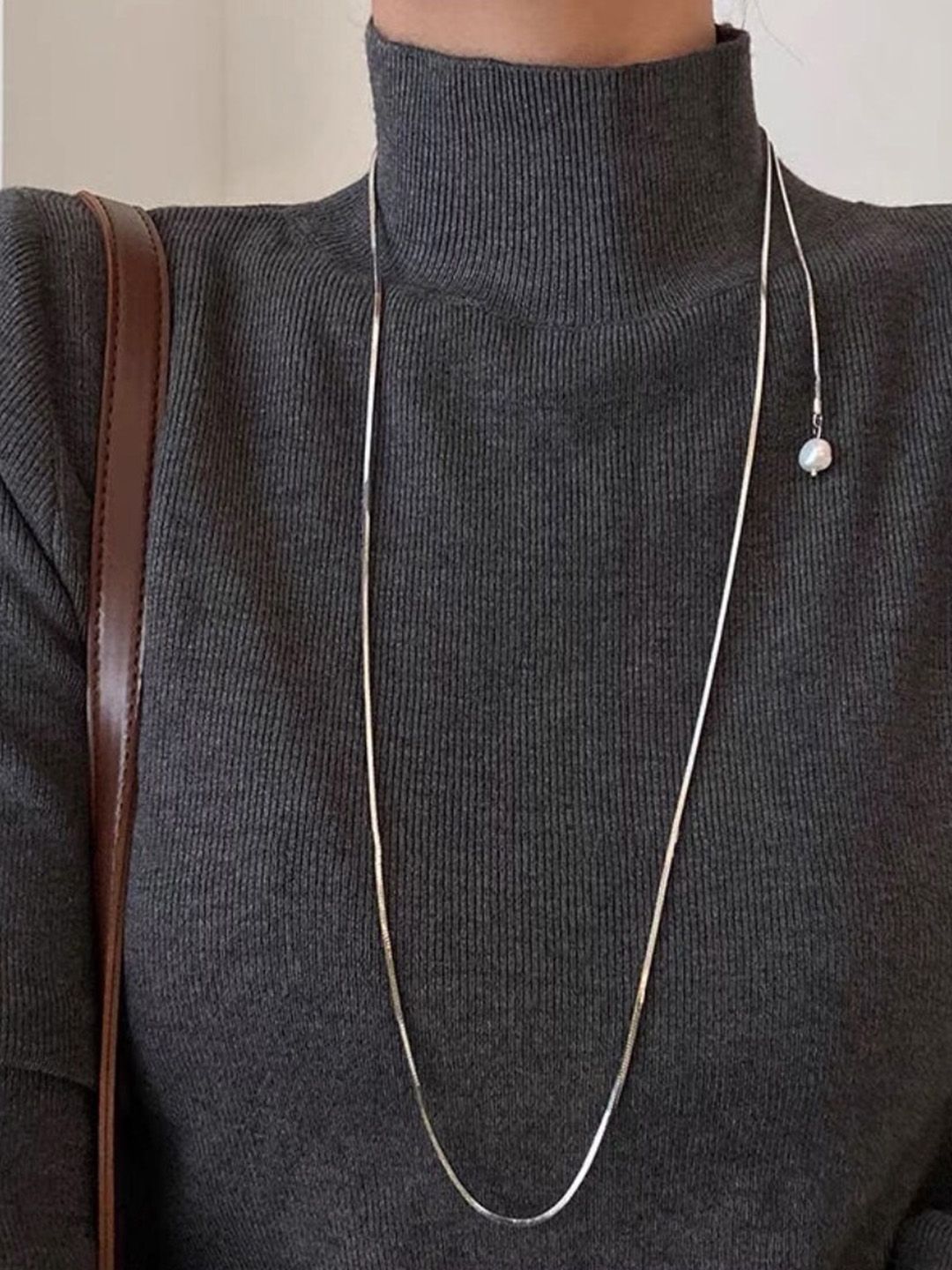 Salty Stainless Steel Elegant Swirl Tassel Chain