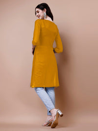 Kalini bersulam Chikankari Georgette Sheer Straight Kurta