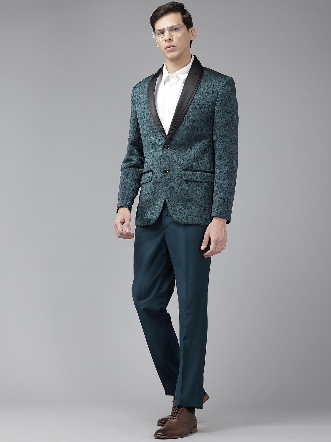 Park Avenue Self-Design Super Slim-Fit Single-Breasted 2-Piece Party Suit