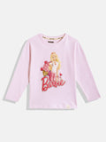 Happy Faces Girls Barbie Printed Pure Cotton T-shirt