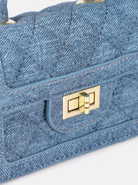 DressBerry Textured Miniature Satchel Bag with Quilted