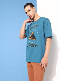 Difference of Opinion Men Pure Cotton Printed Oversized T-shirt