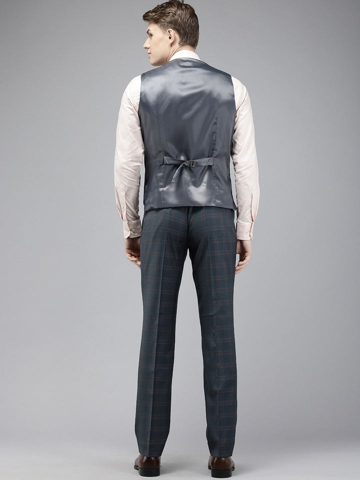 Park Avenue Checked Single Breasted Super Slim Fit 3 Piece Formal Suits
