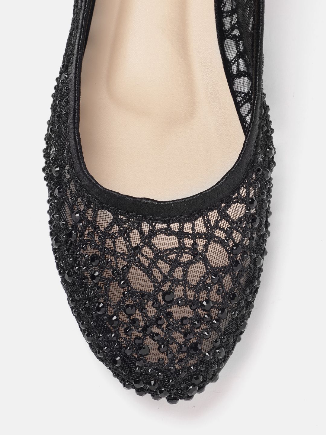 Lino Perros Women Woven Design Embellished Ballerinas