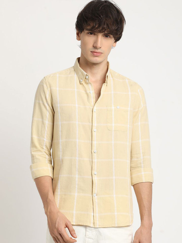 THE BEAR HOUSE Checked Slim Fit Casual Shit