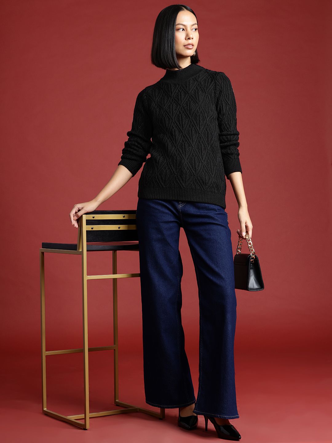 all about you Cable Knit Self-Design Pullover