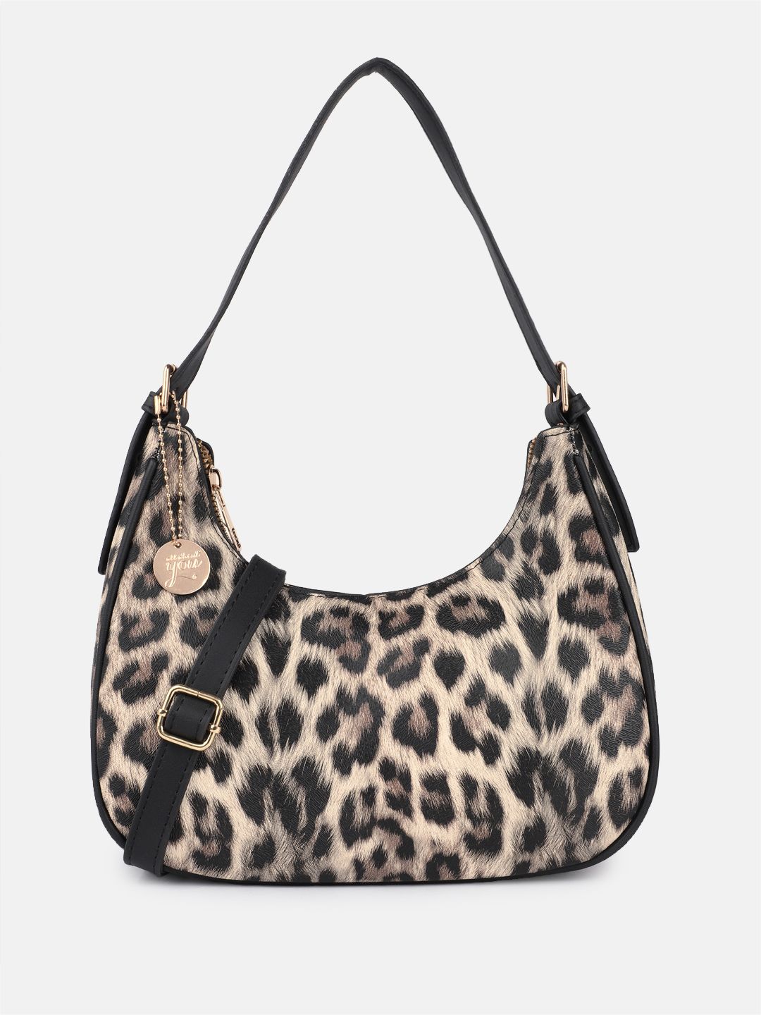 all about you Animal Print Structured Hobo Bag