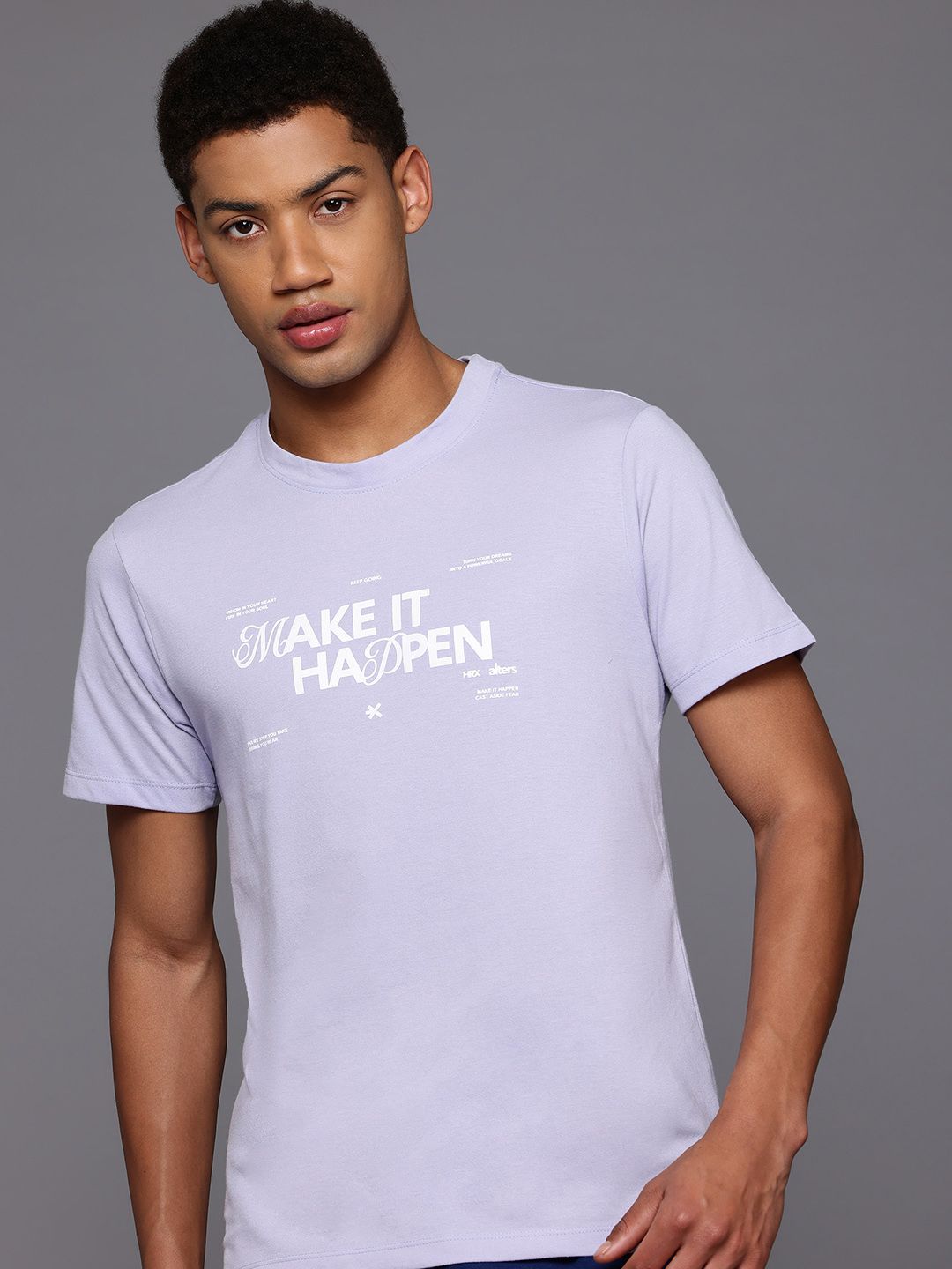 HRX by Hrithik Roshan Typography Printed Regular Fit Lifestyle T-shirt