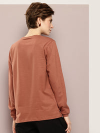 Dillinger Typography Printed Drop-Shoulder Sleeves Kapas Tulen T-Shirt Berat