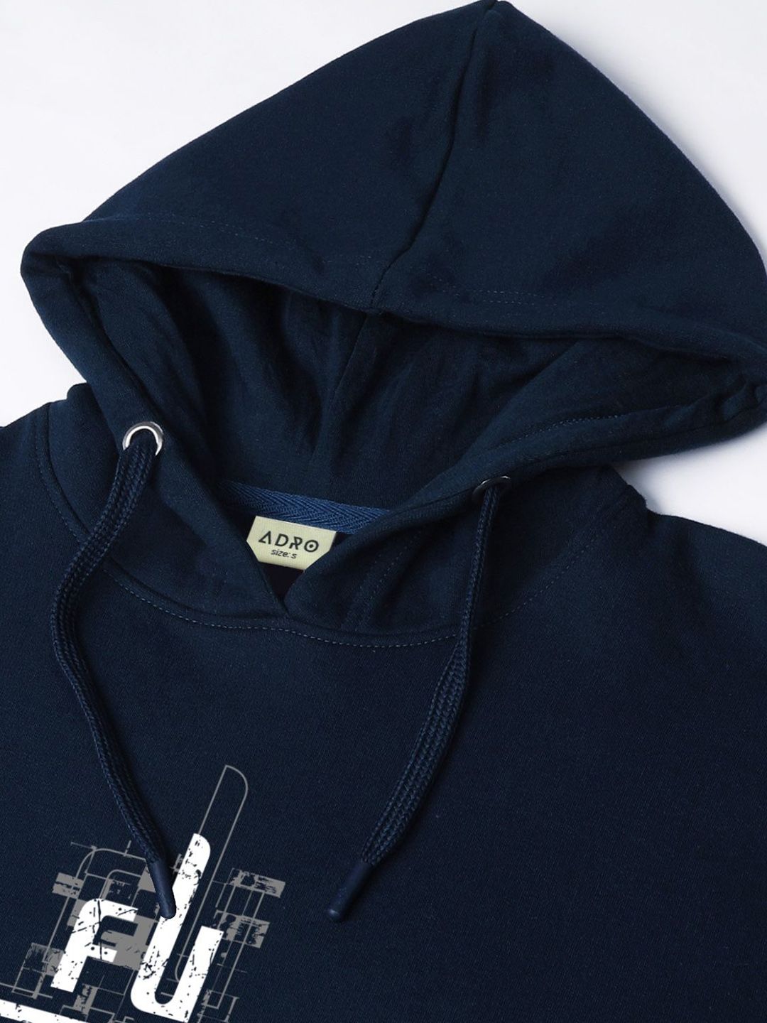 ADRO Men Printed Hooded Pullover Sweatshirt