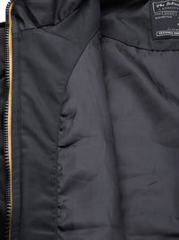 The Indian Garage Co Men Slim Fit Zip-Front Puffer Jacket with Hood