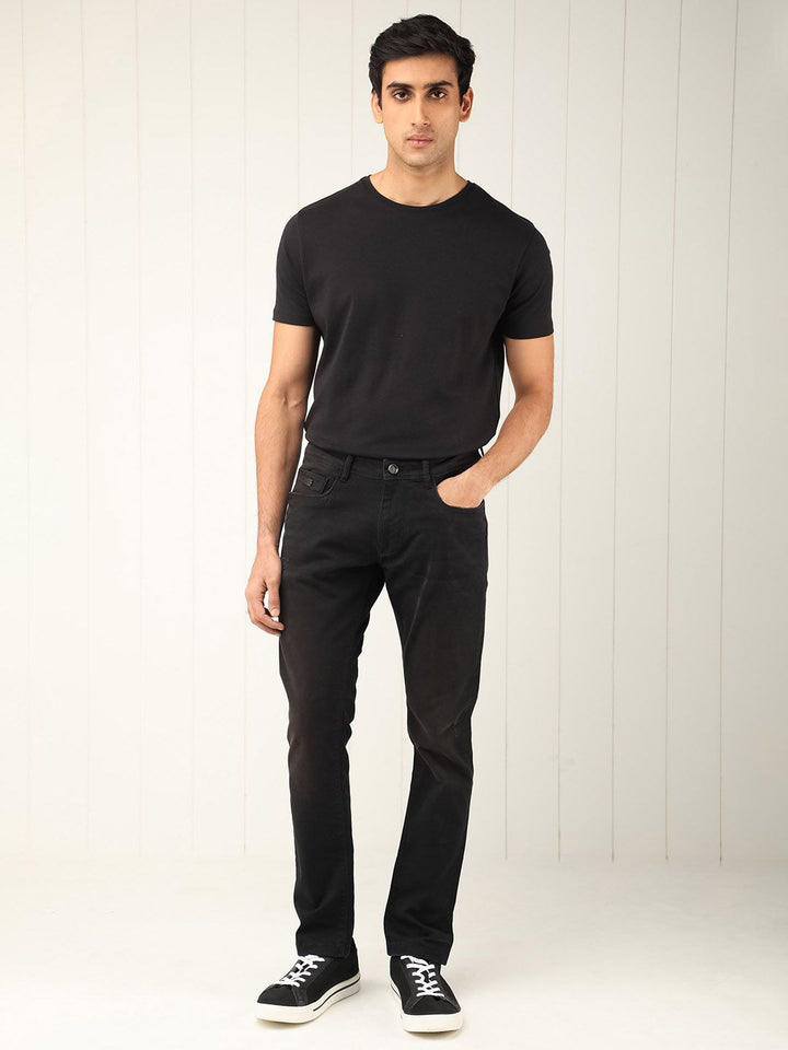 RARE RABBIT Men Ray Mid Rise Slim Fit Cotton Jeans