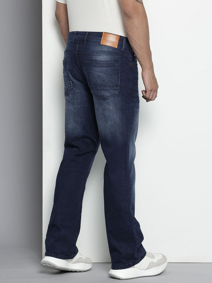 The Indian Garage Co Men Bootcut Light Fade Stretchable Jeans