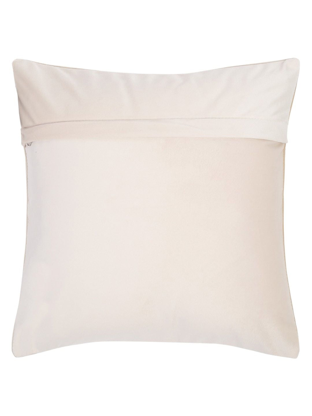 HOSTA HOMES Cream Set of 2 Floral Velvet Square Cushion Covers