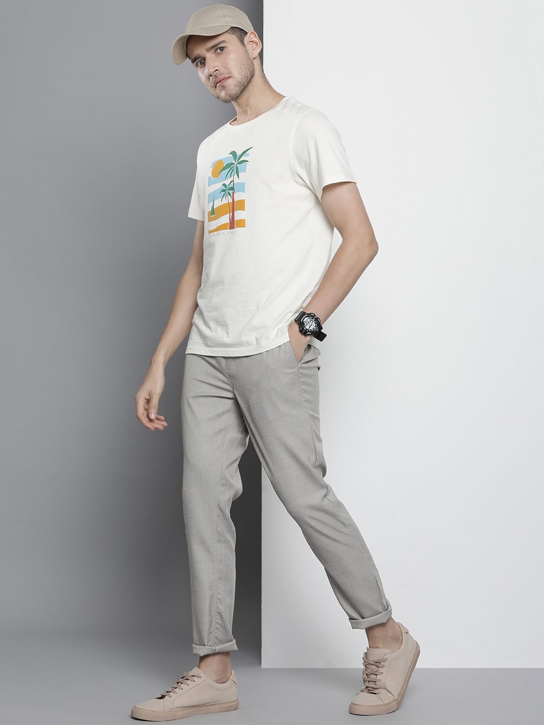 The Indian Garage Co Men Striped Trousers