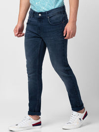 SPYKAR Men Blue & Grey Slim Fit Low-Rise Light Fade Stretchable Jeans