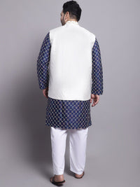 SOJANYA PLUS Woven Design Kurta & Pyjamas With Nehrujacket