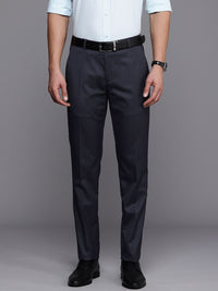 Raymond Men Textured Slim Fit Formal Trousers