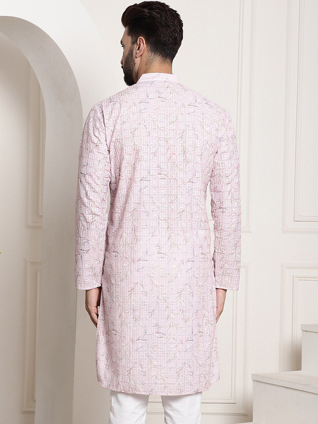 SOJANYA Kurta Kerja Benang Kolar Mandarin