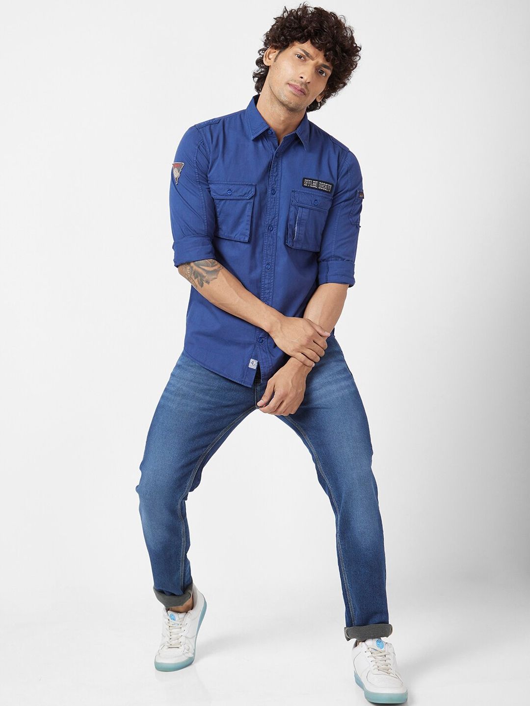 SPYKAR Men Clean Look Narrow Light Fade Stretchable Jeans
