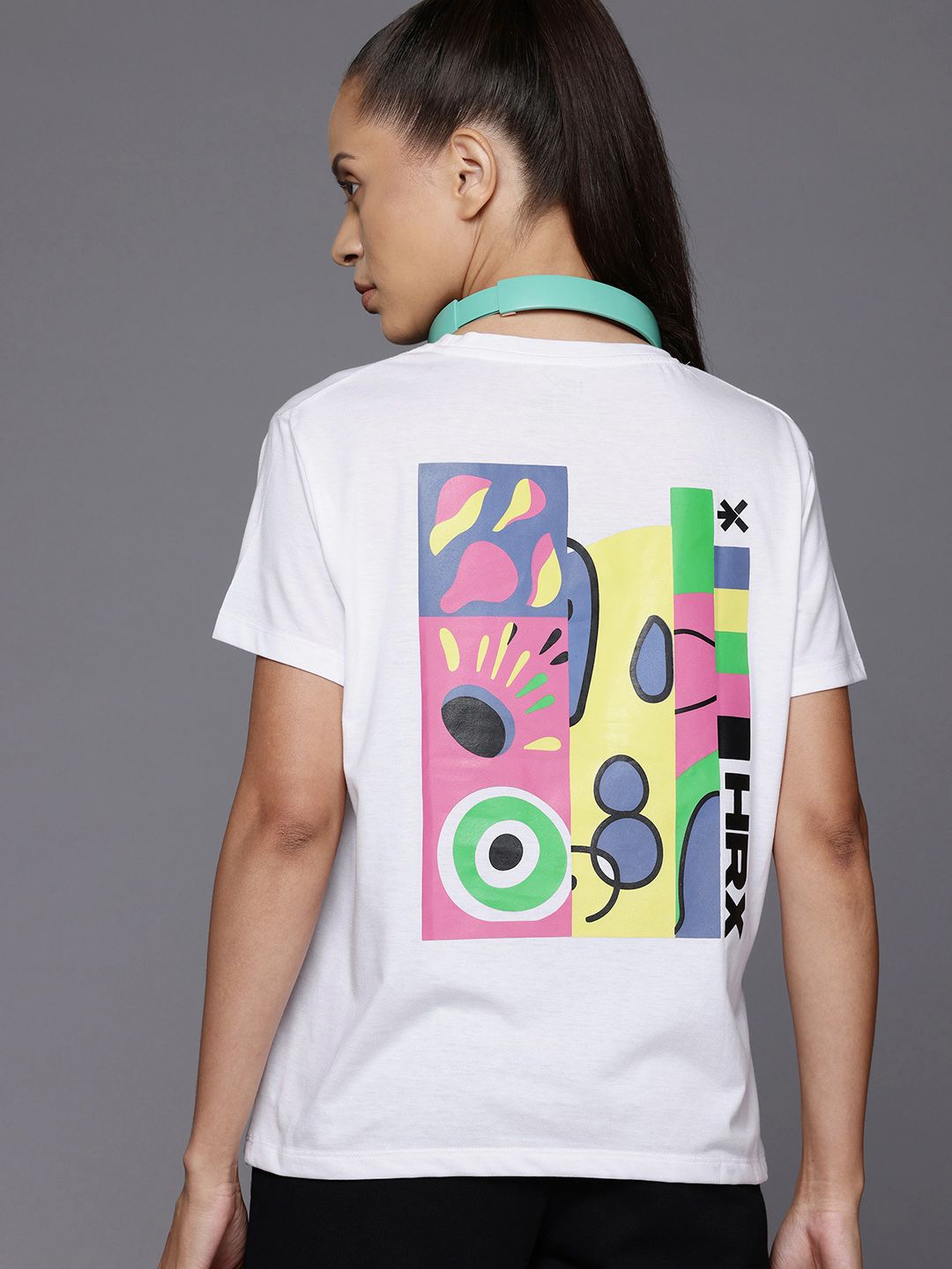 HRX by Hrithik Roshan Women Printed Relaxed Fit T-shirt