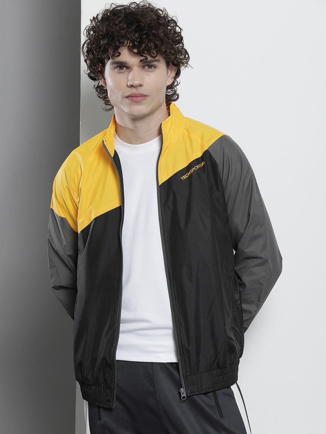 The Indian Garage Co Men Colourblocked Bomber Jacket
