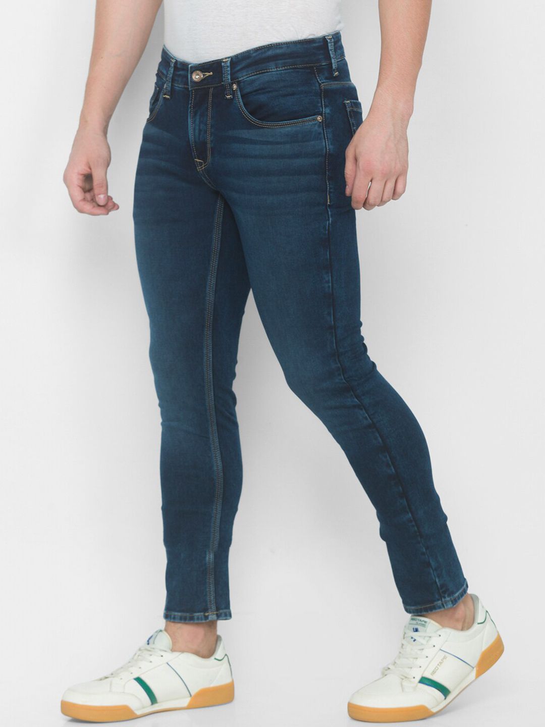 SPYKAR Men Blue Skinny Fit Low-Rise Light Fade Jeans