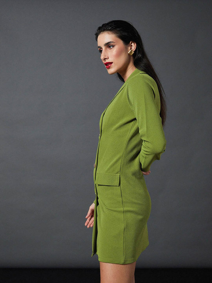 SASSAFRAS worklyf Shawl Collar Blazer Dress