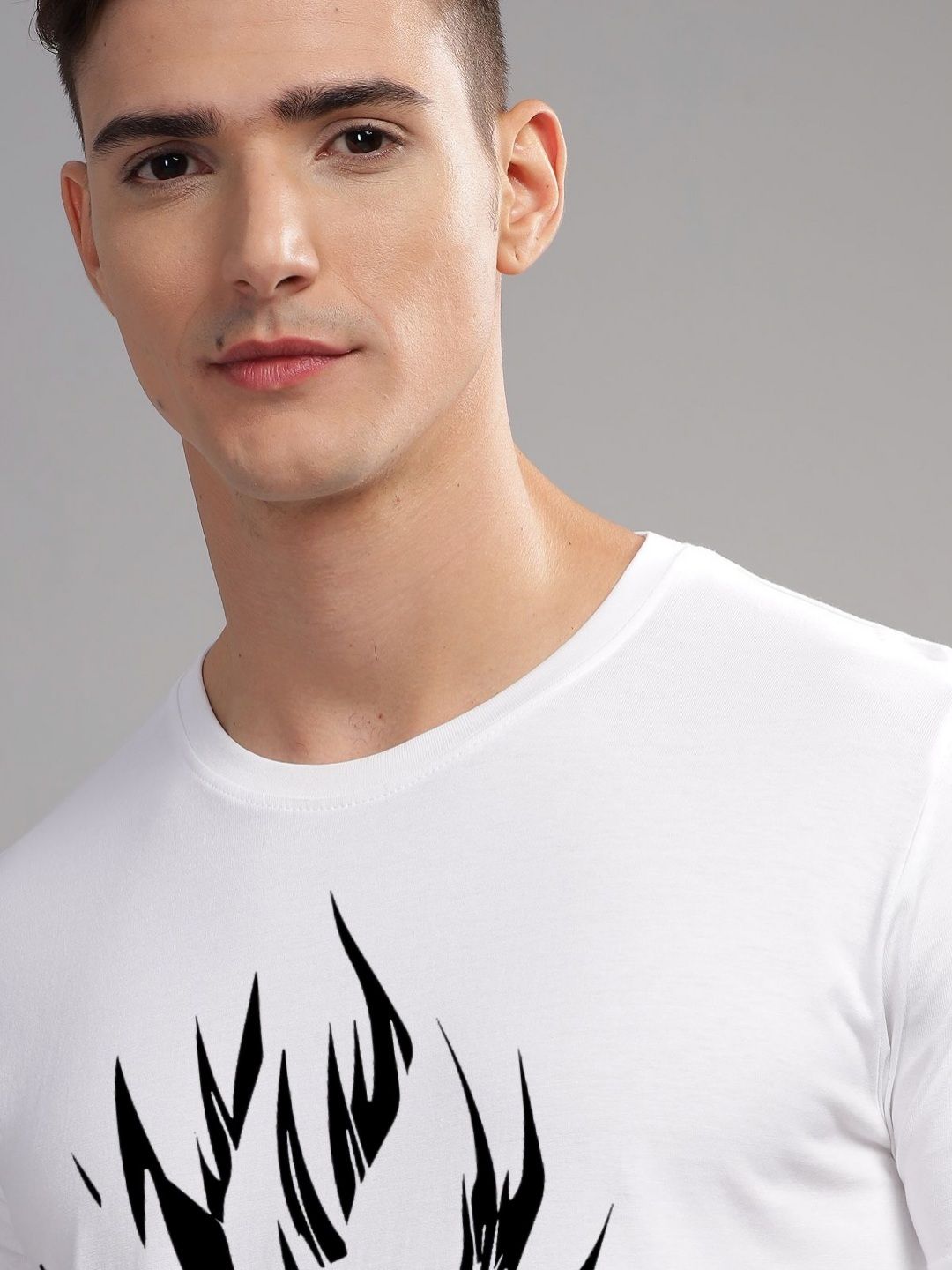 ADRO Men Typography Printed Raw Edge T-shirt