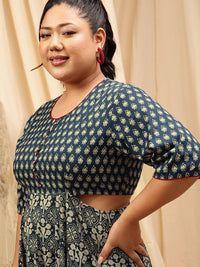 CURVY STREET Ethnic Motifs Print A-Line Dress