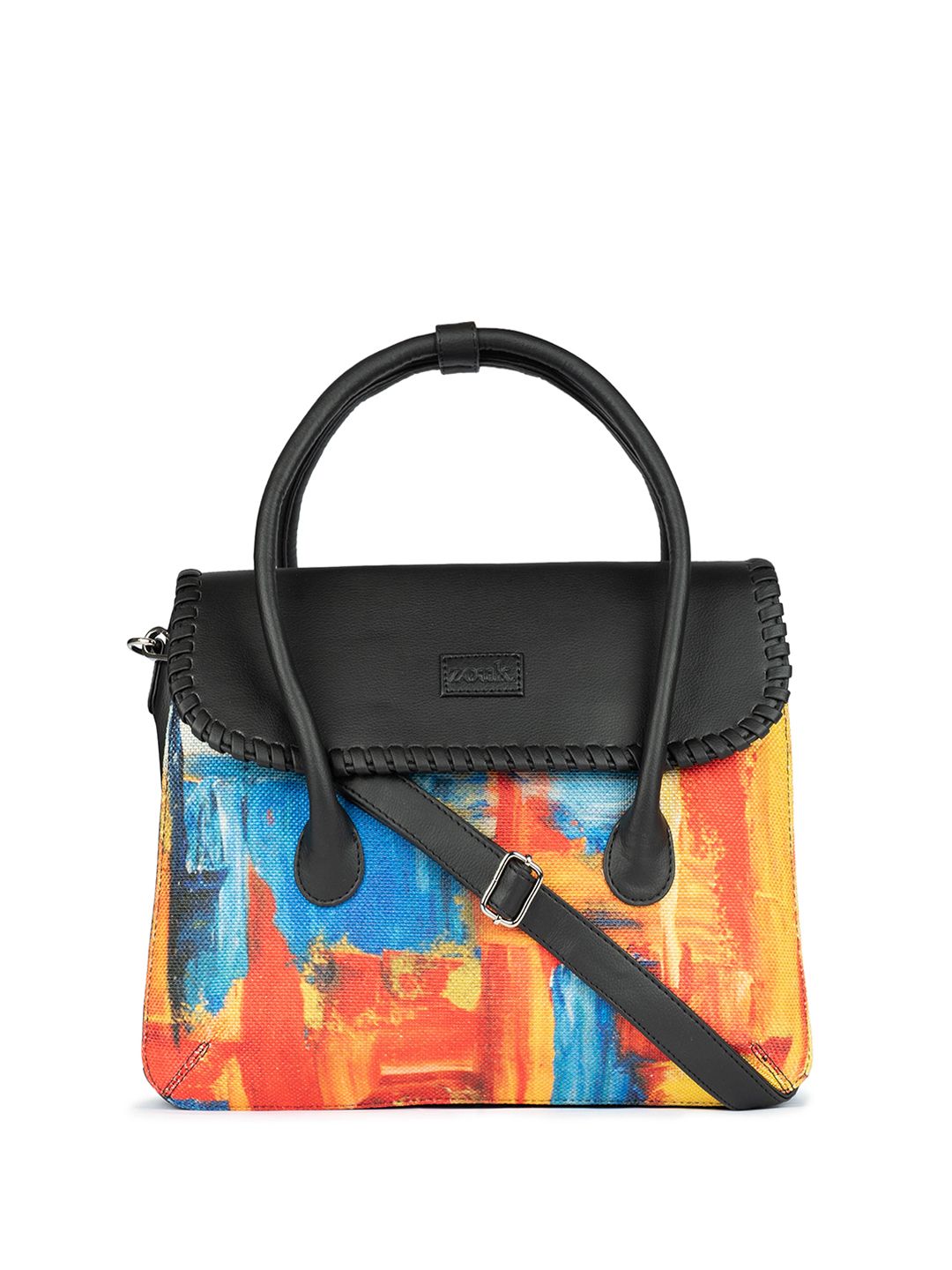 ZOUK Abstract Printed Structured Handheld Bag