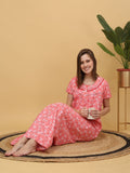 Sweet Dreams Women Floral Printed Pure Cotton Maxi Nightdress
