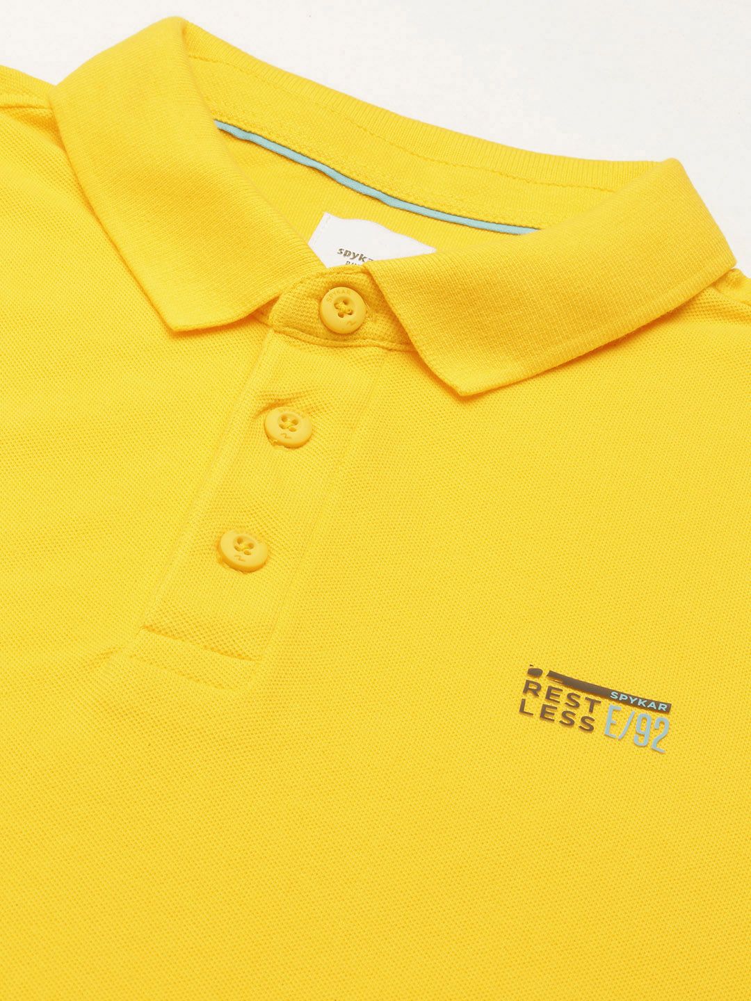 SPYKAR Men Pure Cotton Polo Collar Slim Fit T-shirt