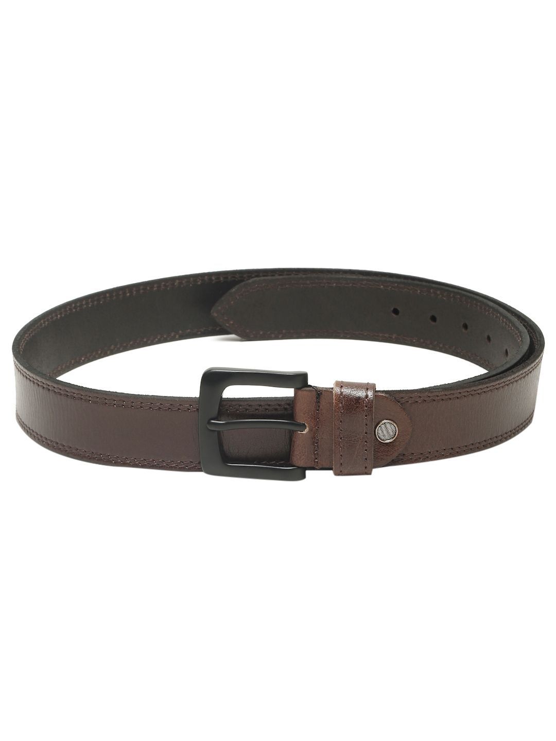 Teakwood Leathers Men Textured Leather Belt