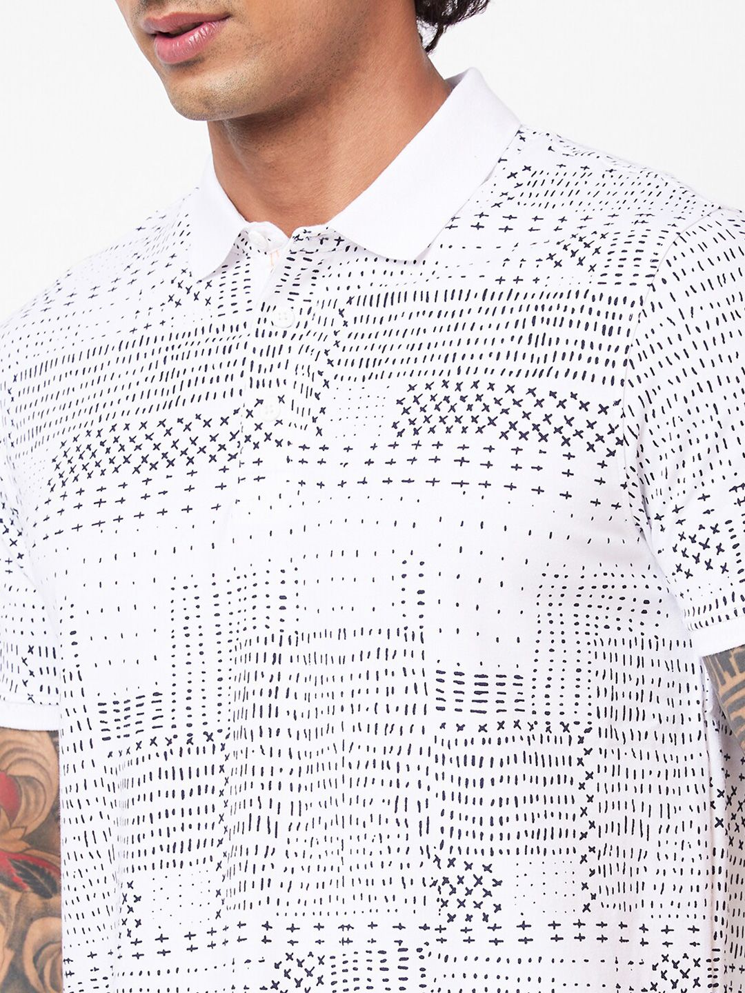 SPYKAR Printed Polo Collar Slim Fit T-shirt