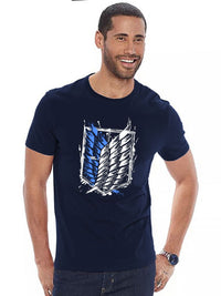 Pek ADRO Lelaki dengan 3 T-shirt Kapas Leher Bulat Bercetak Grafik