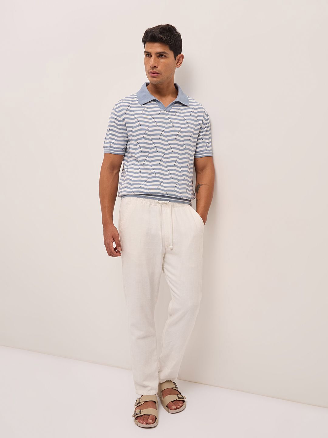 THE BEAR HOUSE Men Polo Collar T-shirt
